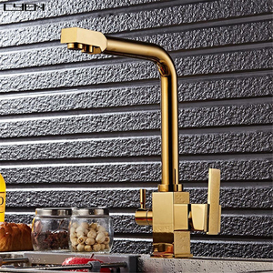 CYEN Wholesales Price Gold Kitchen <strong>Faucets</strong> Pull Out <strong>Sprayer</strong> Single Function Kitchen Taps for Farmhouse Camper Laundry Utility - Product Image 1