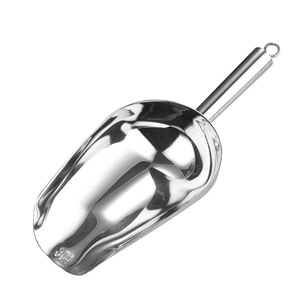 304 Stainless Steel Scoop Set Multi Purpose Flour Sugar Rice Grain Ice <b>Spoon</b> Flat Bottom Kitchen Tool - Product Image 2
