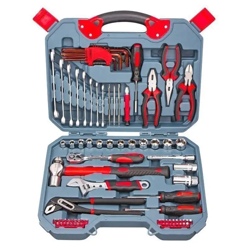 Combinaison 81 pièces outils de réparation automatique clé à manchon de véhicule kit d'outils de maintenance ensemble d'outils matériels