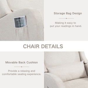 <span class=keywords><strong>Poltrona</strong></span> a <span class=keywords><strong>dondolo</strong></span> moderna Wingback imbottita, sedia a <span class=keywords><strong>dondolo</strong></span> <span class=keywords><strong>per</strong></span> cameretta, comoda <span class=keywords><strong>poltrona</strong></span> con schienale alto <span class=keywords><strong>per</strong></span> soggiorno e camera da letto - Product Image 3