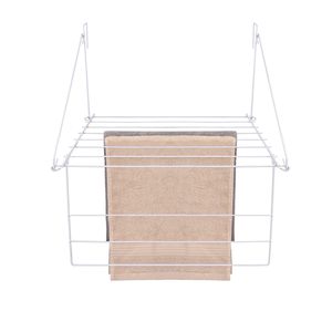 Vente en gros Porte suspendue pliante en métal à 2 niveaux Porte-linge suspendu au dos Porte-linge <span class=keywords><strong>tour</strong></span> pour la maison - Product Image 2