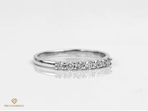 Bague de mariage en diamant de laboratoire, taille ronde, pureté E F VS, bijou unique pour fiançailles, promesse ou anniversaire - Product Image 2