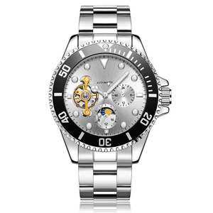 Montres de luxe pour hommes à remontage automatique Tourbillon mécanique, montres de plongée pour hommes, montres personnalisées avec logo, mouvement automatique lumineux étanche - Product Image 4