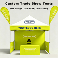 Carpa de Exterior Personalizada de 10x10 pies, Carpa Impermeable para Eventos Deportivos y Publicidad, Carpa Plegable con Impresión de Logotipo, Stand para Ferias Comerciales