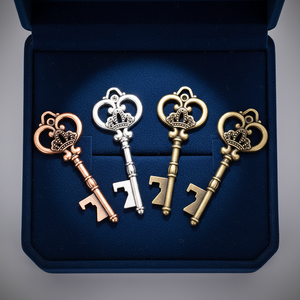 Apribottiglie portachiavi all'ingrosso antico oro <span class=keywords><strong>rosa</strong></span> Vintage apribottiglie portachiavi in rame antico metallo portaoggetti - Product Image 1