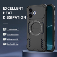 Coque de téléphone magnétique antichoc personnalisée avec logo, charge sans fil, dissipation de chaleur, coque arrière pour OPPO A6S Pro