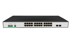 Commutateur réseau industriel L2 géré, 24 ports RJ45 1000/100/10M + 2 ports SFP 1G - Product Image 2