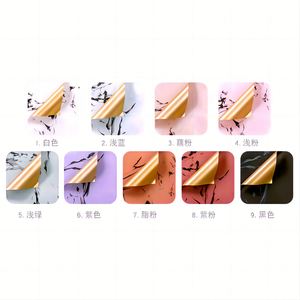Luxury 58*58cm/Pcs Marbling <b>Pattern</b> Printed Waterproof Plastic Floral Bouquet Wrapping <b>Paper</b> Golden <b>Paper</b> for Florist Wrapper - Product Image 6