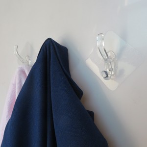 Aoniu Transparent 7Cm <b>Door</b> <b>Hook</b> No Drill <b>Coat</b> <b>Hook</b> Bathroom Towel <b>Hook</b> Cross Border Quality - Product Image 2