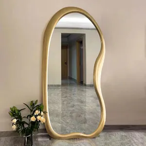 High-End Standing Full Body Arched Floor Mirrors Dressing Floor Mirror Home Girl Bedroom Large Mirror Arched