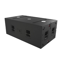 Système de sonorisation professionnel VTX B28 avec deux caissons de basses passifs de 18 pouces, caisson de basses puissant