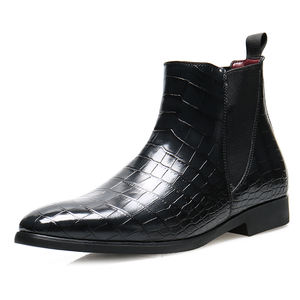 Bottes Chelsea italiennes de haute qualité pour hommes, design hiver, chaussures en cuir PU, bottes pour hommes, chaussures décontractées pour hommes - Product Image 2