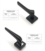Poignée de porte en alliage de zinc durable anti-corrosion pour la rénovation de la maison, porte en bois