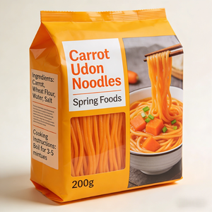 Nouilles Udon à la carotte saines et faibles en sodium, végétaliennes et pour régime végétarien - Product Image 5