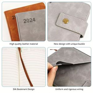 Agenda Ejecutiva 2026 Personalizada con Impresión, Páginas Cuadriculadas y Punteadas, Reciclada, con Cubierta de Tela de Lino y Cuero PU, Diario de Bolsillo, Cuaderno de Tapa Dura - Product Image 2