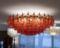 Lustre contemporain en verre de Murano italien