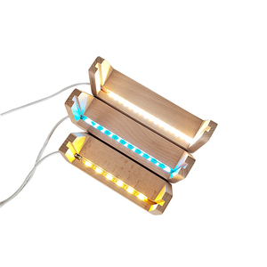 Bán Buôn Hình Chữ U LED Chiếu Sáng Cơ Sở Sáng Tạo Khung Ảnh Bằng Gỗ Thủ Công Mỹ Nghệ Bằng Gỗ Hộp Tường Đăng <span class=keywords><strong>8</strong></span> Inch Acrylic Hội Đồng Quản Trị - Product Image 6