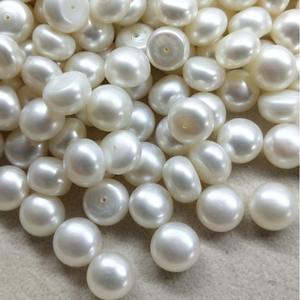 ไข่มุกน้ำจืดเอ็ดดิสัน ขนาด 10-14 มม. รูปทรงกระดุม แบบหลวมและเจาะรู จัดส่งแบบสุ่ม ขายส่ง ไข่มุกแปรรูป - Product Image 2