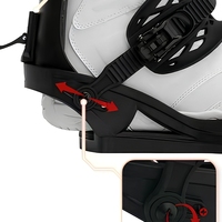 Fixations de snowboard unisexes à sangles en EVA, cuir, nylon et fibre de verre pour tout-terrain, freestyle, conduite traditionnelle, sans botte