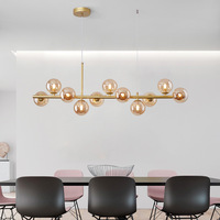 BGST luxe boule de verre lustre bulle cuisine île pendentif lumière ronde décor suspension lampe pas cher nordique moderne or lampe