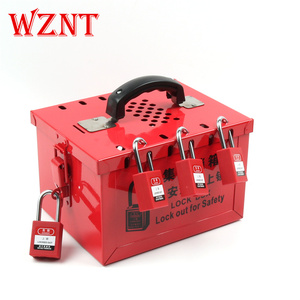 NT-K02P rouge 13 Boîte de verrouillage de sécurité Station d'étiquetage en métal durable <span class=keywords><strong>avec</strong></span> <span class=keywords><strong>cadenas</strong></span> et équipement de sécurité à clé pour le verrouillage Tagout - Product Image 6