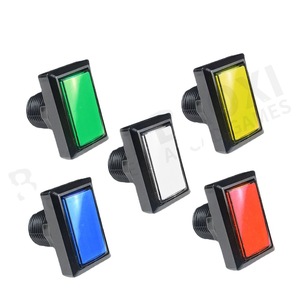 สวิตช์ปุ่มพลาสติกเรืองแสงรูปสี่เหลี่ยมผืนผ้า 50x33 มม. พร้อมไมโครสวิตช์สำหรับเครื่องเล่นเกม - Product Image 1