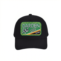 Gorra de 5 Paneles Unisex Personalizada con Bordado, Apliques y Logotipo, Materiales de Lona y Mezclilla, para Uso en Exteriores, Gorra Trucker