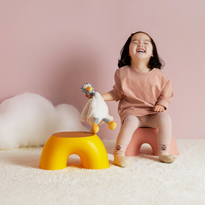 HeDou Rainbow <b>Stool</b> Round Childrens <b>Stool</b> Non Slip PP Material 191x360x185mm Minimalist Design For Kids And Adults - Product Image 1
