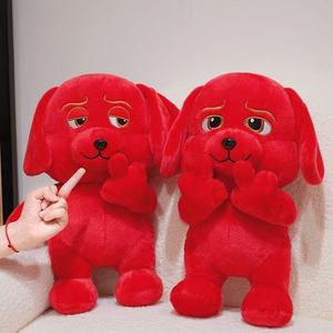 Divertido Peluche de <span class=keywords><strong>Perro</strong></span> con Dedo Medio, Cachorro Rojo Atrevido, Juguete de Peluche Suave, Regalo Broma, Venta al por Mayor para Adultos - Product Image 3