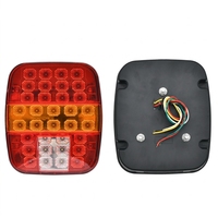 Feu arrière carré LED 12V bicolore rouge, nouveau, 5000 lumens, pour remorque et camion, destiné à la fabrication