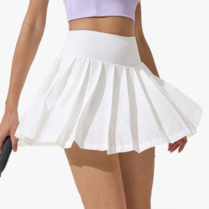 Jupe plissée taille haute pour femme avec doublure anti-transparence, séchage rapide, idéale pour le tennis et le yoga, polyvalente et décontractée - Product Image 2