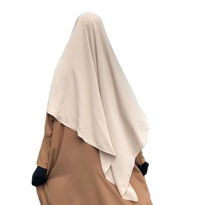 Alta qualità tinta unita uno strati tessuto traspirante moda stile classico musulmano donne Femme Khimar - Product Image 1