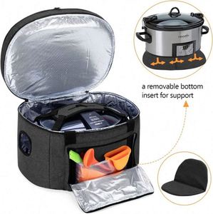BSCI Factory Custom Logo Waterproof Large Capacity <b>Cooker</b> Essential Storage <b>Bag</b> Insulated <b>Slow</b> <b>Cooker</b> <b>Bag</b> Tote Carrier - Product Image 4