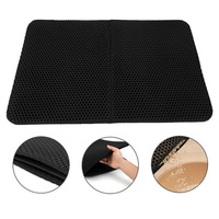 Tapis double couche en EVA pour animaux de compagnie, antidérapant et imperméable, accessoire de litière en nid d'abeille pour lit de chien, frottement des pieds.