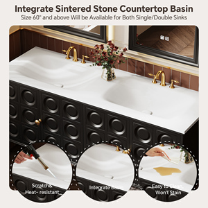 Meuble <span class=keywords><strong>de</strong></span> salle <span class=keywords><strong>de</strong></span> bain <span class=keywords><strong>de</strong></span> style rétro français résistant à l'eau, armoire en bois massif, miroir intelligent, rangement, fermeture douce <span class=keywords><strong>de</strong></span> qualité supérieure, villa, hôtel - Product Image 4
