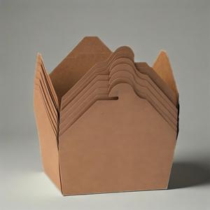 Caja de Papel Kraft Desechable Personalizada para Empacar Alimentos, Caja para Llevar Comida, Caja Personalizada para Sándwiches, Contenedor para Sándwiches - Product Image 1