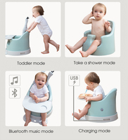 Chaise haute portable pour table à manger, pliable, avec musique, en plastique et caoutchouc, pour bébé, évolutive avec réglage de hauteur