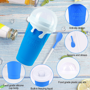 Machine à Slushy Magique DIY pour Enfants, avec Couvercle et Récipient, Portable, pour Milkshakes et Boissons Rafraîchissantes d'Été, Faite <span class=keywords><strong>Maison</strong></span> - Product Image 2
