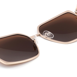 Custom Logo Square Metal <b>Sunglasses</b> Retro <b>Oversized</b> Full Rim Polarized UV Protection Unisex Sun Glasses - Product Image 4