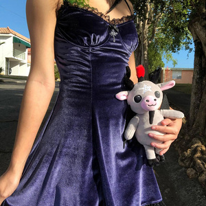 Verified Supplier Gothic Purple Dress Slim Fit, Backless Design |  Alibaba.com