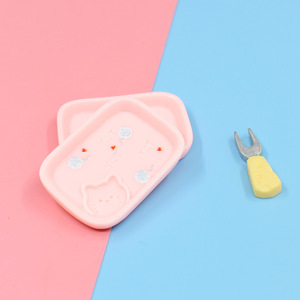 Plato de Gato Miniatura Kawaii, Cabujón de Resina de Base Plana, Simulación de Vajilla, Juguetes de Comida para Cocina - Product Image 5