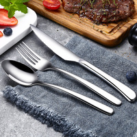 304 roestvrijstalen bestekset mes, vork en lepel Frans licht luxe steakmes en -vork elegant hotelbestek