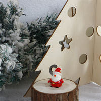 Décorations et ornements de Noël et du Nouvel An écologiques, jouet en bois découpé au laser miniature créatif, vente chaude