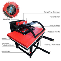 Presse à chaud pneumatique grand format 80x100cm, machine de sublimation double station pour l'impression textile de maillots de sport