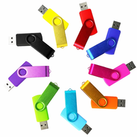 Logo personnalisé populaire clé USB pivotante 1 to 2 to 4GB 8GB 16GB 32GB 64GB lecteurs USB bon marché en vrac 2.0/3.0 avec impression de logo