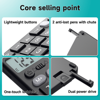 Calculatrice portable à 12 chiffres avec tableau d'écriture LCD, calculatrice scientifique intelligente à écran tactile, mini calculatrice solaire