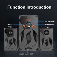 Amplificateur de son HiFi 50W avec caisson de basses 2.1 pour audio multimédia et vidéo domestique