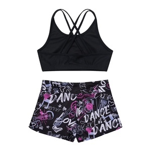 6-16 anni Kid Girl felpa sportiva 2 pezzi tute <span class=keywords><strong>Leggings</strong></span> per allenamento Yoga che corre pattinaggio artistico su ghiaccio - Product Image 1