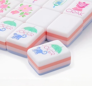 Splendid Premium Acrylic Cloisonne Inspired Luxury Style American Standard <b>Mahjong</b> <b>Set</b> for E-commerce Brand Customized <b>Set</b> - Product Image 5