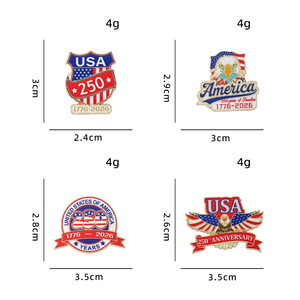 Broche Comemorativo do 250º Aniversário dos EUA 2026, Distintivo Patriótico para o Dia da Independência, Pin de Lapela para Roupas, Bolsas e Chapéus - Product Image 2